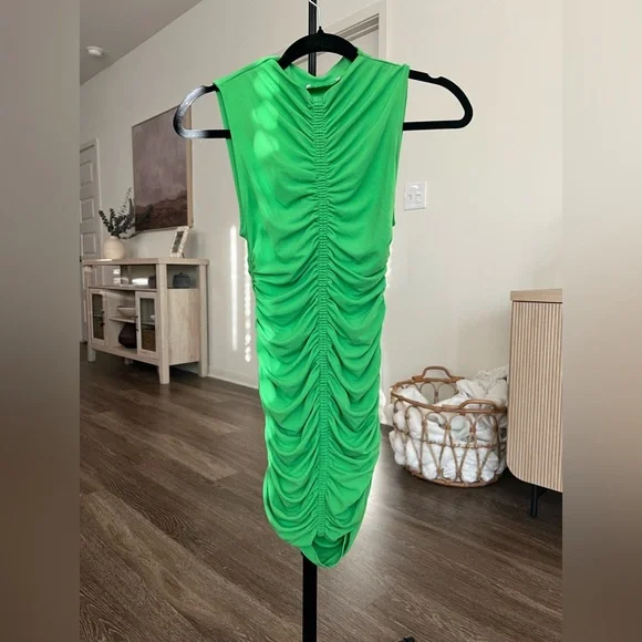 Zara | Dresses | Zara Green Mini Dress | Poshmark